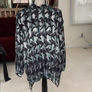 ⬇️Top Shop Long Sleeve Chevron Button Up Shirt